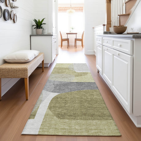 Addison Chantille ACN2121 Blocks Machine Made Transitional Fern Rug