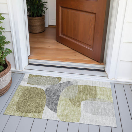 Addison Chantille ACN2121 Blocks Machine Made Transitional Fern Rug