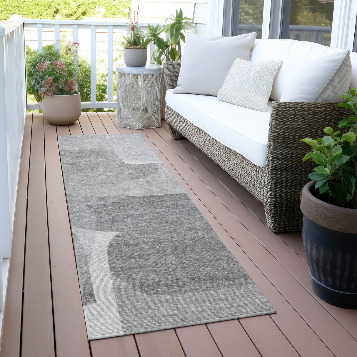 Addison Chantille ACN2121 Blocks Machine Made Transitional Linen Rug