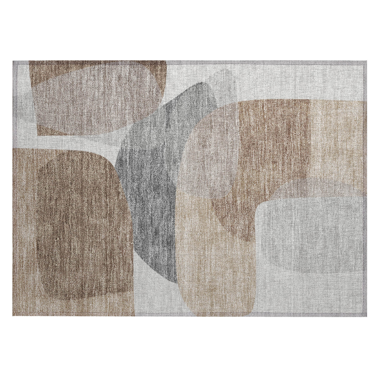 Addison Chantille ACN2121 Blocks Machine Made Transitional Mocha Rug