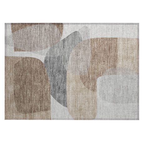 Addison Chantille ACN2121 Blocks Machine Made Transitional Mocha Rug