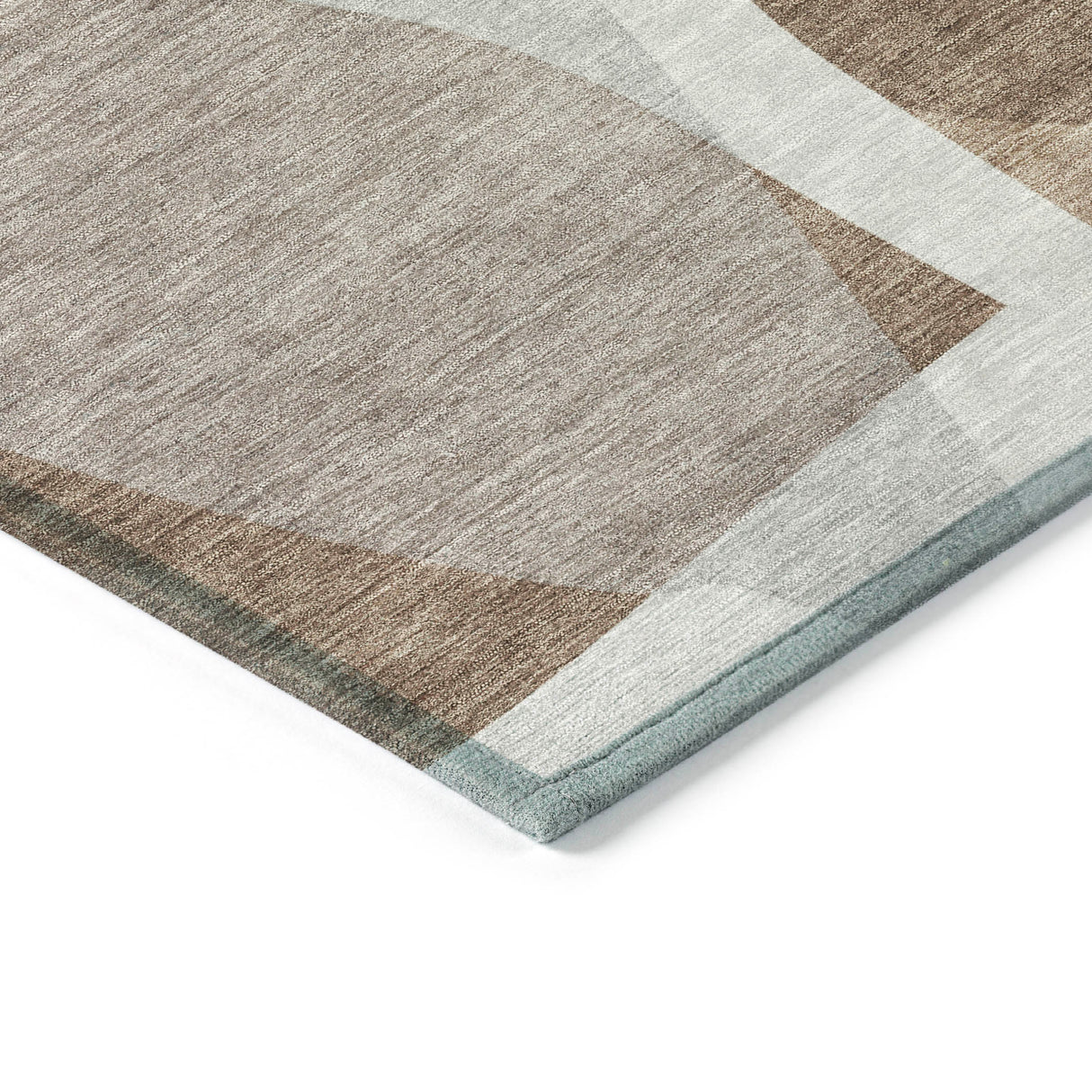 Addison Chantille ACN2121 Blocks Machine Made Transitional Mocha Rug