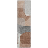 Addison Chantille ACN2121 Blocks Machine Made Transitional Paprika Rug