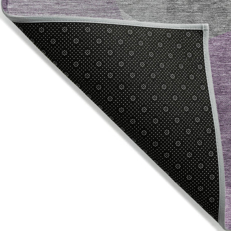 Addison Chantille ACN2121 Blocks Machine Made Transitional Purple Rug