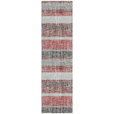 Addison Chantille ACN2122 Stripes Machine Made Transitional Burgundy Rug