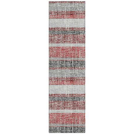 Addison Chantille ACN2122 Stripes Machine Made Transitional Burgundy Rug