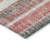 Addison Chantille ACN2122 Stripes Machine Made Transitional Burgundy Rug