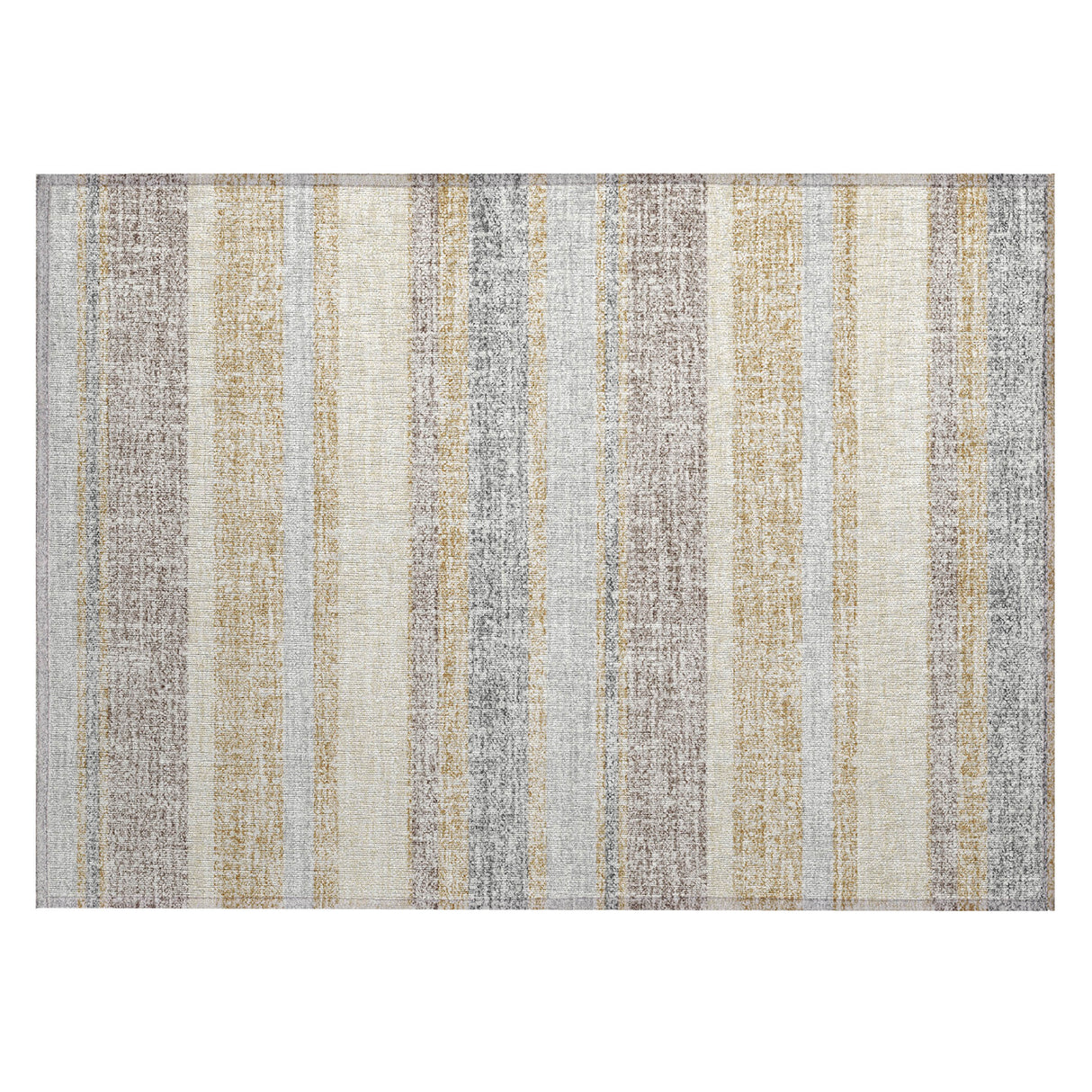 Addison Chantille ACN2122 Stripes Machine Made Transitional Gold Rug