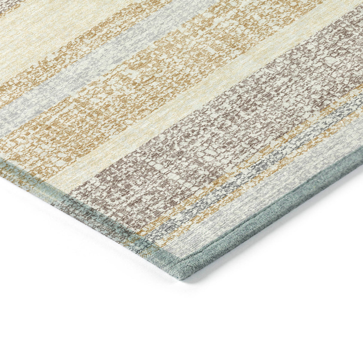 Addison Chantille ACN2122 Stripes Machine Made Transitional Gold Rug