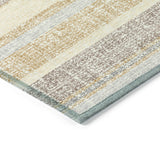 Addison Chantille ACN2122 Stripes Machine Made Transitional Gold Rug
