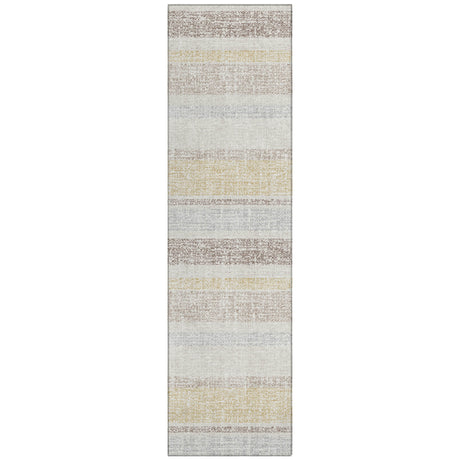 Addison Chantille ACN2122 Stripes Machine Made Transitional Ivory Rug