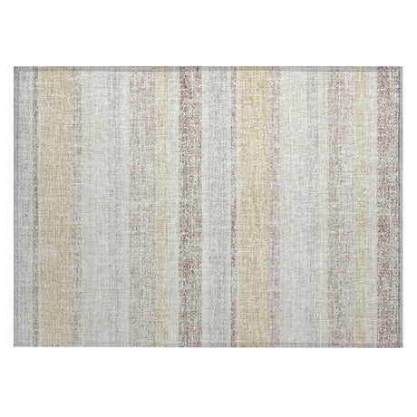 Addison Chantille ACN2122 Stripes Machine Made Transitional Ivory Rug