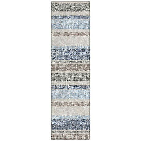 Addison Chantille ACN2122 Stripes Machine Made Transitional Navy Rug