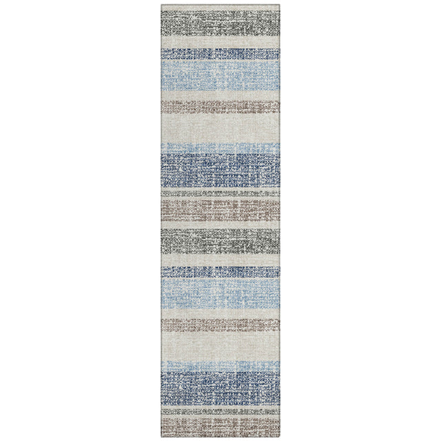 Addison Chantille ACN2122 Stripes Machine Made Transitional Navy Rug