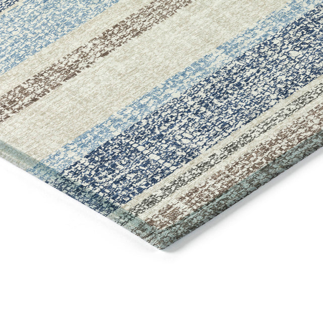 Addison Chantille ACN2122 Stripes Machine Made Transitional Navy Rug