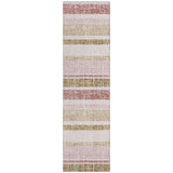 Addison Chantille ACN2122 Stripes Machine Made Transitional Pink Rug