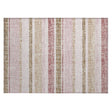 Addison Chantille ACN2122 Stripes Machine Made Transitional Pink Rug