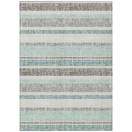 Addison Chantille ACN2122 Stripes Machine Made Transitional Teal Rug