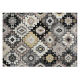 Addison Chantille ACN2123 Ethnic Machine Made Transitional Black Rug