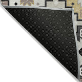 Addison Chantille ACN2123 Ethnic Machine Made Transitional Black Rug