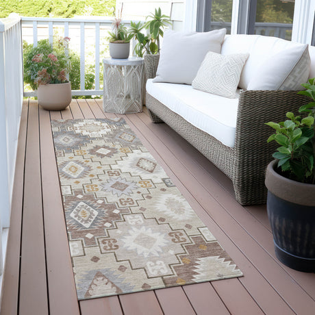 Addison Chantille ACN2123 Ethnic Machine Made Transitional Ivory Rug