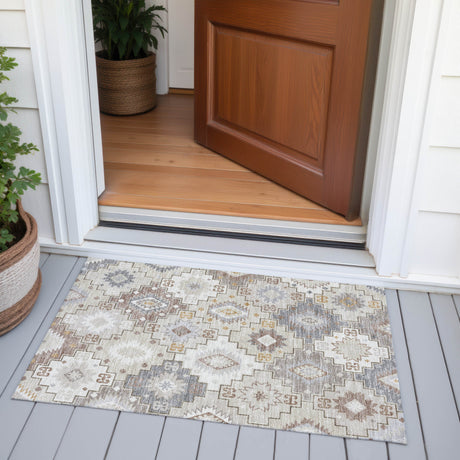 Addison Chantille ACN2123 Ethnic Machine Made Transitional Ivory Rug