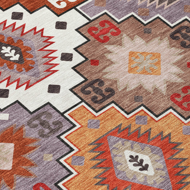 Addison Chantille ACN2123 Ethnic Machine Made Transitional Paprika Rug