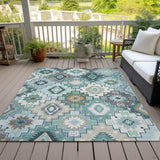 Addison Chantille ACN2123 Ethnic Machine Made Transitional Teal Rug