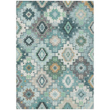 Addison Chantille ACN2123 Ethnic Machine Made Transitional Teal Rug