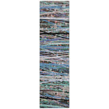 Addison Chantille ACN2125 Stripes Machine Made Transitional Blue Rug