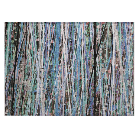 Addison Chantille ACN2125 Stripes Machine Made Transitional Blue Rug