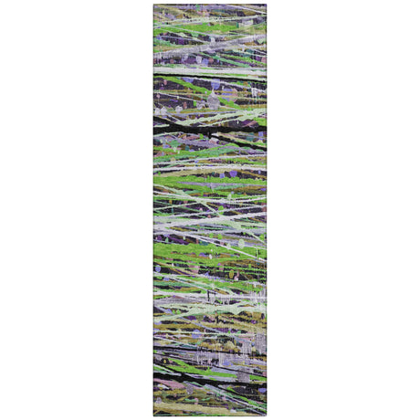 Addison Chantille ACN2125 Stripes Machine Made Transitional Green Rug