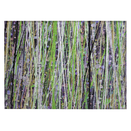 Addison Chantille ACN2125 Stripes Machine Made Transitional Green Rug