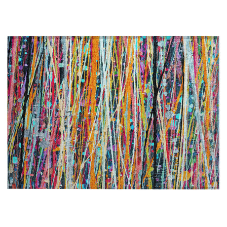 Addison Chantille ACN2125 Stripes Machine Made Transitional Orange Rug