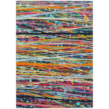 Addison Chantille ACN2125 Stripes Machine Made Transitional Orange Rug
