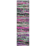 Addison Chantille ACN2125 Stripes Machine Made Transitional Pink Rug