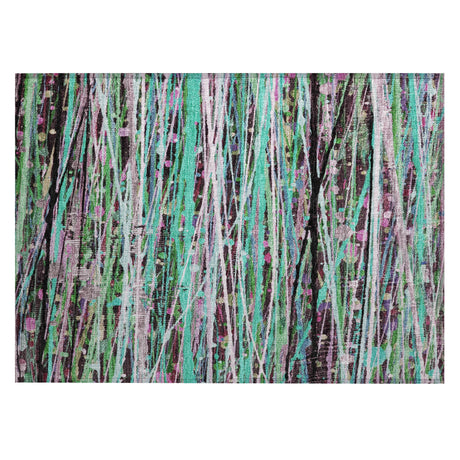 Addison Chantille ACN2125 Stripes Machine Made Transitional Teal Rug