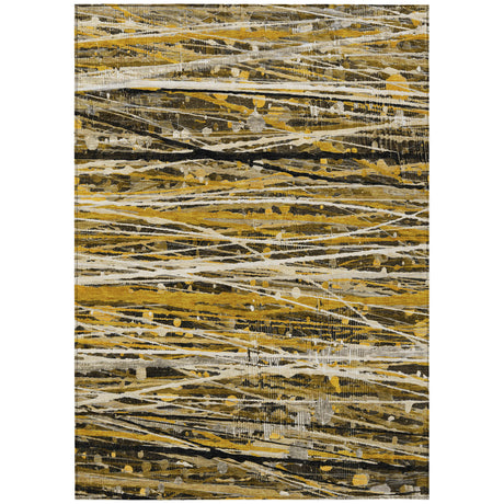 Addison Chantille ACN2126 Stripes Machine Made Transitional Brown Rug