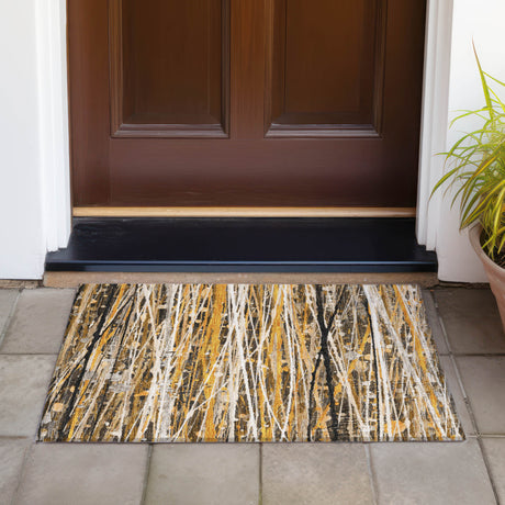 Addison Chantille ACN2126 Stripes Machine Made Transitional Copper Rug