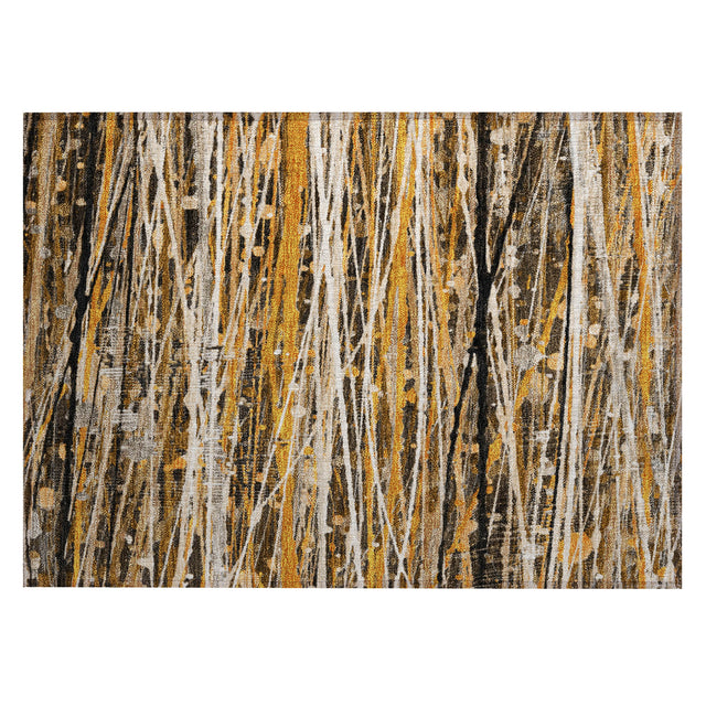 Addison Chantille ACN2126 Stripes Machine Made Transitional Copper Rug
