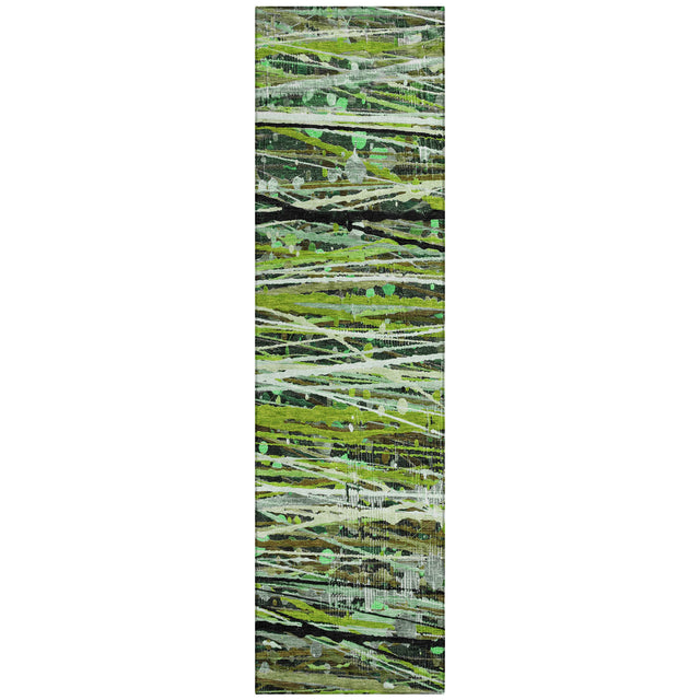 Addison Chantille ACN2126 Stripes Machine Made Transitional Green Rug