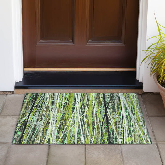 Addison Chantille ACN2126 Stripes Machine Made Transitional Green Rug