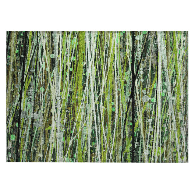Addison Chantille ACN2126 Stripes Machine Made Transitional Green Rug