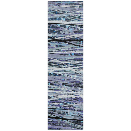 Addison Chantille ACN2126 Stripes Machine Made Transitional Purple Rug