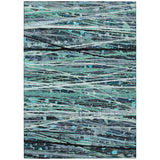Addison Chantille ACN2126 Stripes Machine Made Transitional Teal Rug