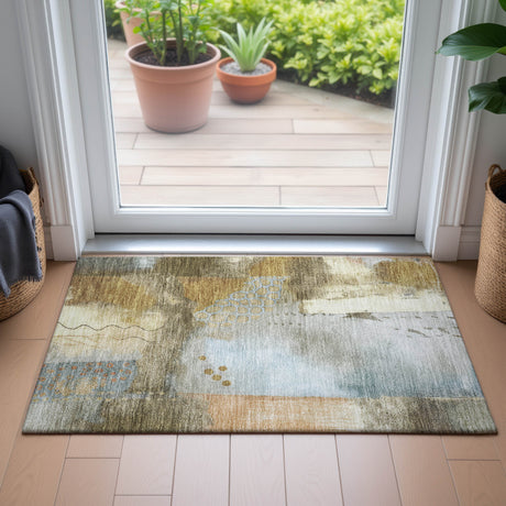 Addison Chantille ACN2127 Modern Machine Made Transitional Brown Rug