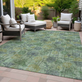Addison Chantille ACN2128 Floral Machine Made Transitional Aloe Rug