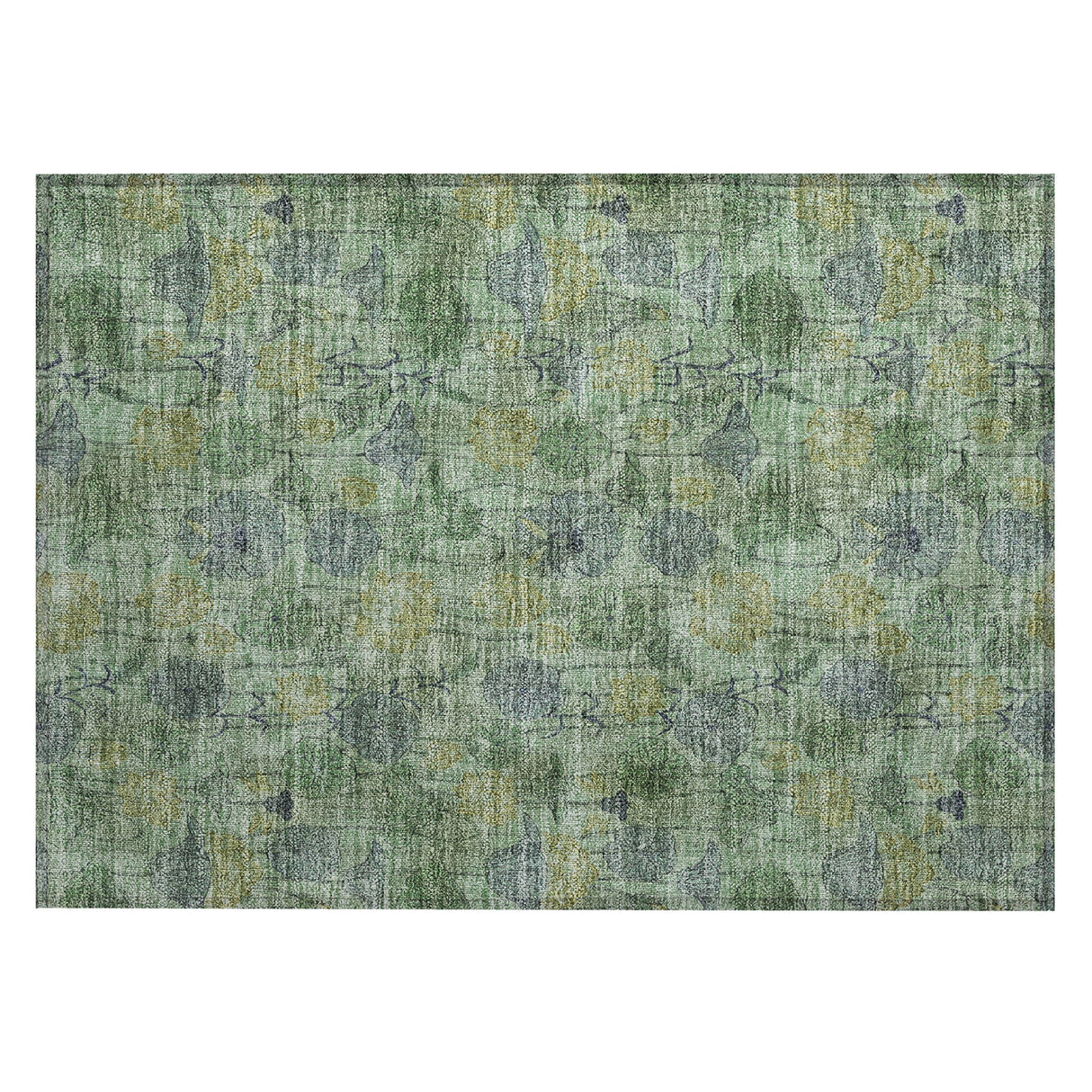 Addison Chantille ACN2128 Floral Machine Made Transitional Aloe Rug
