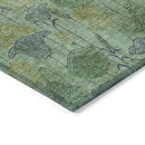 Addison Chantille ACN2128 Floral Machine Made Transitional Aloe Rug