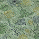 Addison Chantille ACN2128 Floral Machine Made Transitional Aloe Rug